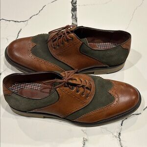 Johnston & Murphy Two-Tone Leather and Suede Oxfords